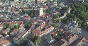 Tallinn the beautiful capital of the Baltic state Estonia from above