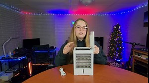 Portable Air Conditioner Fan, Personal Cordless Mini Air Cooler with 3 Wind Speeds & 3 Timers Touch Screen Desktop Cooling Fan for for Home Room Camping Car Office