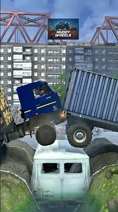“Brutal Bumpy Road! Trucks Crawl Through Chaos and Nearly Collide!” #fypシ #mudrunner