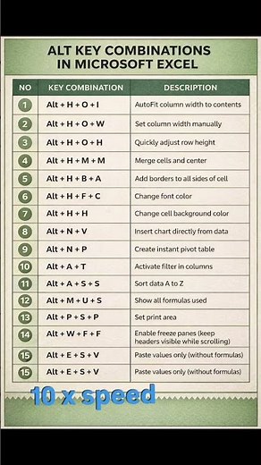 All ALT Shortcut Keys 🔥 | Excel & Computer ALT Shortcuts #Shorts