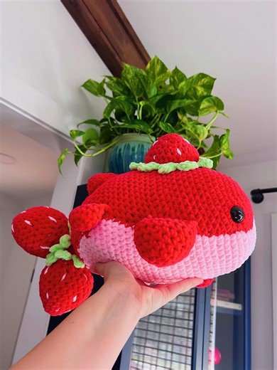 Adorable Strawberry Shark Crochet Pattern