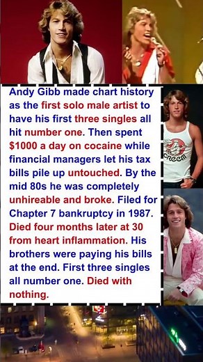 Why Andy Gibb Died Broke After Making Chart History