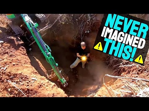 MIND BLOWING! Excavator digs into a CENTURY OLD pit of Antique TREASURES! Whiskey Jug Discovery!