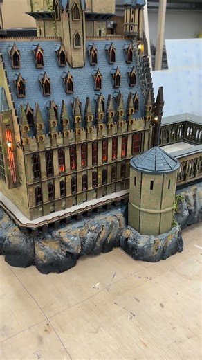 Homemade Bluetooth Hogwarts castle with Great Hall scenes built in
