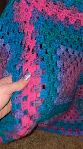 crochet spring sweater after blocking