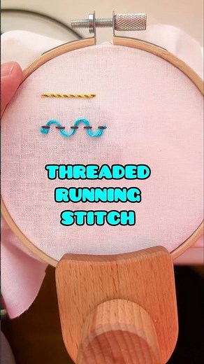 THREADED RUNNING STITCH. How to do a threaded running stitch