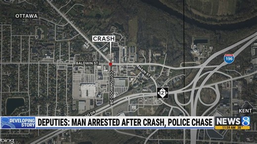 Deputies: Suspect in custody after fleeing police, crashing in Georgetown Township | Haystack News