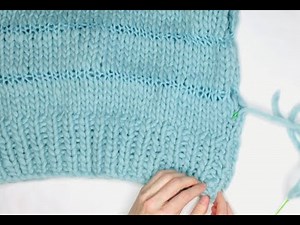 Strickstücke unsichtbar zusammennähen - Matzratzenstich.