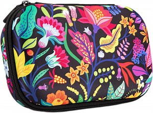 ZIPIT Flowers Pencil Box | Large Capacity Organizer Pencil Case with Printed Design | Lightweight, Machine Washable Storage Pouch