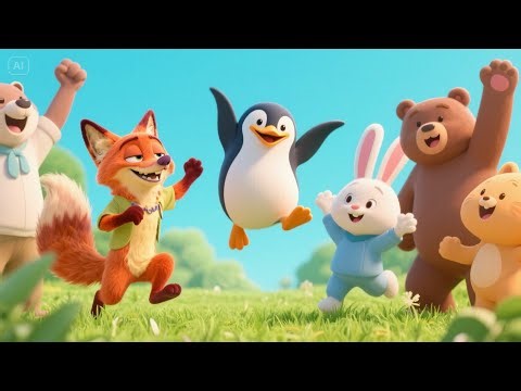 Penguin on a Trampoline | Fun Kids Song | Bouncy Nursery Rhyme