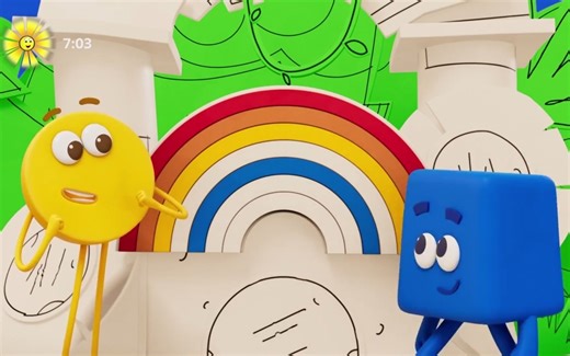 BBC英语启蒙动画ColourBlocks第15集Rainbow彩虹
