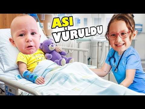 ASEL MIRA RECEIVED HER 6-MONTH VACCINATION! SHE CRIED A LOT! BAHAR BANU ALYA!!