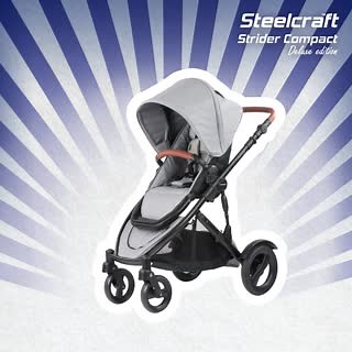 Our Strider Compact™ Deluxe Edition is a fully loaded stroller with a sophisticated look and feel that you will love. It features a leather look handle and arm bars as well as a gorgeous linen look fabric. To learn more visit: http://bit.ly/2mOARtf #StrideYourWayIntoStyle#LuxeforLess | Steelcraft