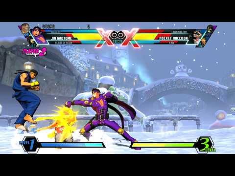 Jin Saotome vs Taskmaster (Hardest AI) Ultimate Marvel vs Capcom 3 CE