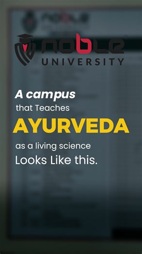 Noble University on Instagram: "A calm space to learn and grow. Guided by experts and built on discipline, our Ayurveda campus is the perfect place to start your medical journey. https://nobleuniversity.ac.in/ 98242 99961 #Ayurveda #NobleUniversity #Junagadh #MedicalStudent"