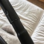 String Lights Pole for Outdoor Christmas Decorations (2x9ft) – Sturdy Steel Coated Water-Resistant - Patent 4Prong Fork - Light Up House or Garden w LED Solar Hanging Bulbs for Home Café Wedding