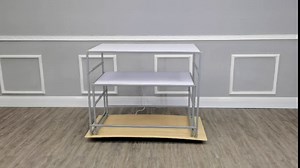 Amazon.com: FixtureDisplays Nesting Display Tables, Set of 2 (41.46" W x 24.02" D x 32.76" H, 38.7" W x 23.23" D x 20.16" H) White Retail and Exhibition Displays 119995NEW-NF : Industrial & Scientific