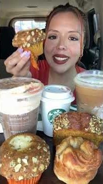 @Starbucks Pumpkin Spice Fall Menu Mukbang + Review #starbucks #staow #Foodie #pump