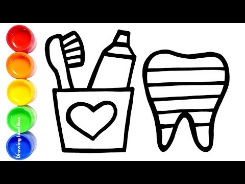 🪥🌈 Draw Brush & Toothpaste with Colors & Circles + Baby Shark Song 🎨🦈 | Learn Colors for Kids