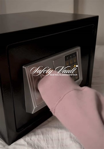 i will use it through code unlock all the time 😼💫 #antitheft #safetyvaultbox #safetyvaultwithkey #moneysavingbox #trending | Bank Cash box Safe box Money box cash box vault safety box safe box password waterproof