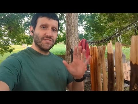 Protecting with Polyurethane | Impromptu Walking Stick Video | #Woodworking