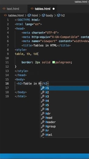 Learn how to create table in Html and CSS