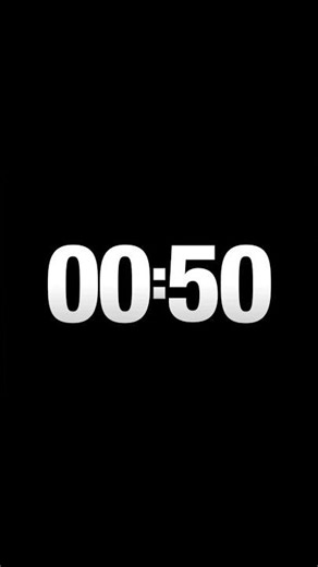 50 Second Timer with Ticking Sound | 50 Sec Countdown Timer for Focus