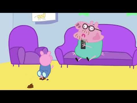 Pig George wants to poop poop#peppapigfunny #funnycartoon #animation #funnyvideo #peppapig