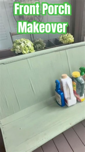 Front Porch Makeover on a Budget 🌿 | Wallpaper Bench Transformation + Refreshing Porch Pots