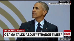 30K views · 933 reactions | Barack Obama points to “strange and uncertain times” during a speech in South Africa, a day after US President Donald Trump’s news conference with Russian President Vladimir Putin. https://cnn.it/2urzBky | CNN Politics | Facebook