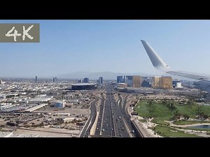 [4K] American Airlines Airbus A321 landing in Las Vegas