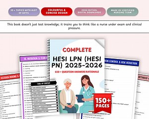 HESI LPN 650 Practice Questions LPN Study, - Etsy UK