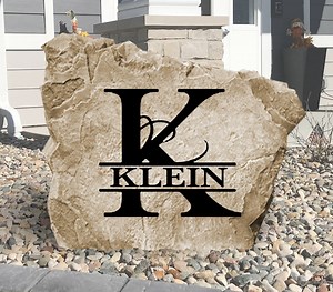 Personalized Monogram Name Rock - Engraved Stone - Custom Personalized - Garden Stone - House Entry - Yard Decor - Family Rock - Etsy