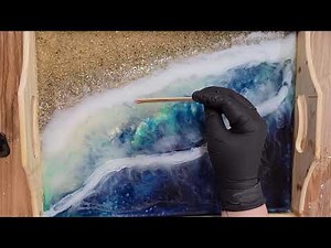Beach Ocean Waves Resin Tray Tutorial / DIY Summer Decor / How to Resin Waves With Alcohol Inks