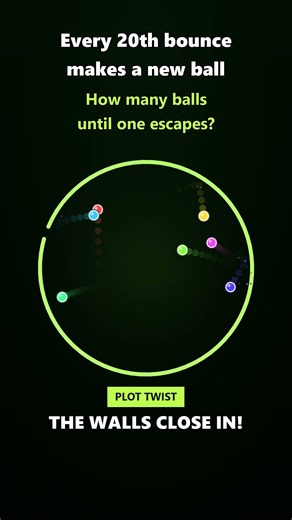 How many balls until one escapes?
