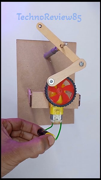 Easy mechanical movement with dc motor #technoreview85