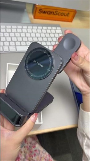 3-in-1 Magnetic Wireless Charger for Apple with Clock | SwanScout 708M Review