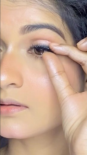 How to Apply Fake Lashes Perfectly | Step by Step Tutorial | Easy Eyelash Hack #shortsfeed
