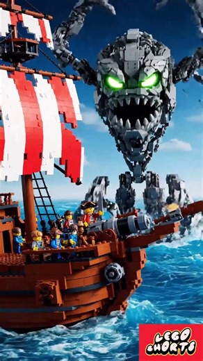 Lego Pirates Vs Lego Sea Monster. #Lego #Shorts