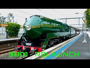 Australian Steam Trains: 3801 Relaunch Special through North Strathfield