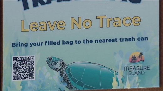 Treasure Island tackles spring break litter