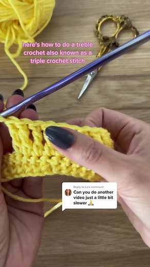 How to Crochet a Treble Stitch - Step-by-Step Tutorial