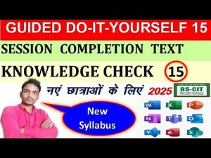 GUIDED DO-IT-YOURSELF SESSION 15 😱| BS-CIT SESSION 8 | kyp session 15 | session 15|doityourself 15