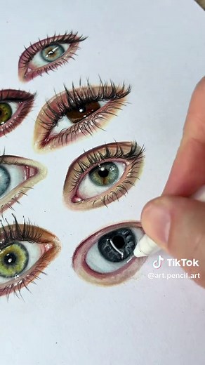 How to Draw an Eye with Colored Pencils - Full Page Art