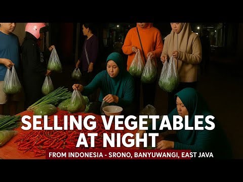 Night Market Vegetable Seller Live in Indonesia 🇮🇩 | Fresh Veggies, Street Vibes & Real Life Hustle