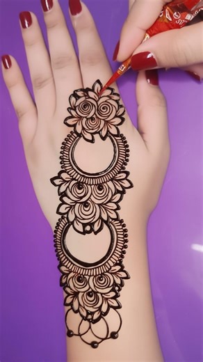 very beautiful lotus backhand mehndi design || easy and stylish full-hand mehndi design stylish
