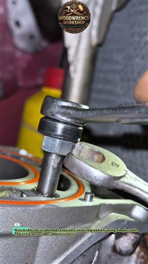 Smart Snap Ring Installation Trick | Fast Engine Assembly