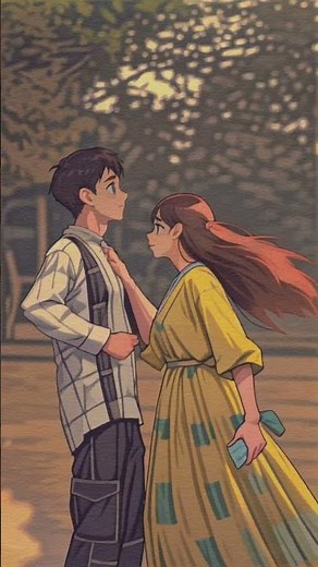 ghibli art, couple illustration, aesthetic love video, studio ghibli vibes, anime love story,
