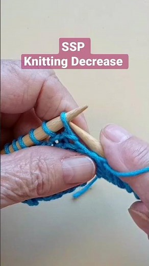 SSP -Slide, Slide, Purl Knitting Decrease #knitting