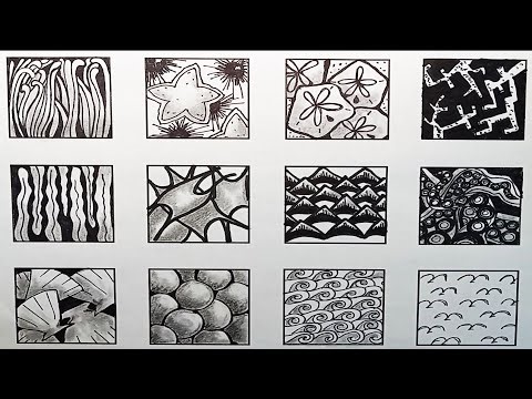12 Ocean & Beach Inspired Zentangle Patterns